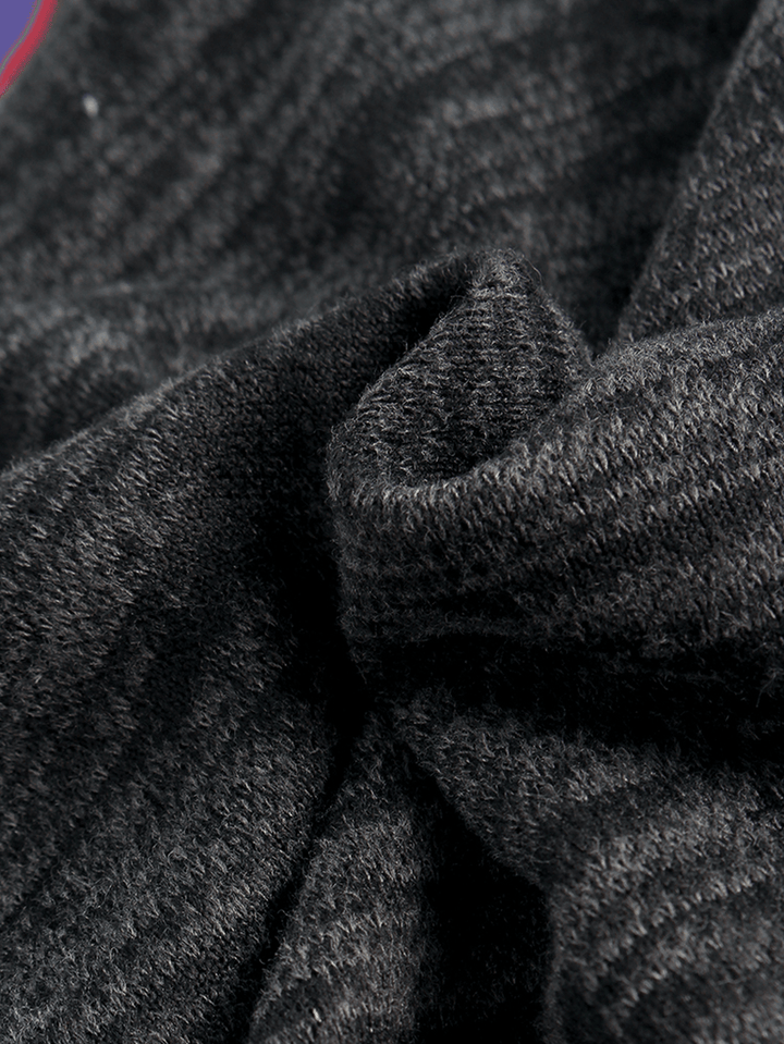 Women Geometric Print Long Sleeve Zipper Lapel Sweatshirt - MRSLM
