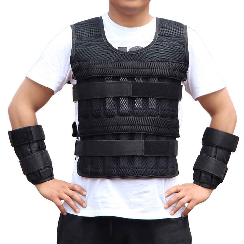 KALOAD Breathable Adjustable Running Sandbag Vest Fitness Sports Weight-Bearing Vest - MRSLM