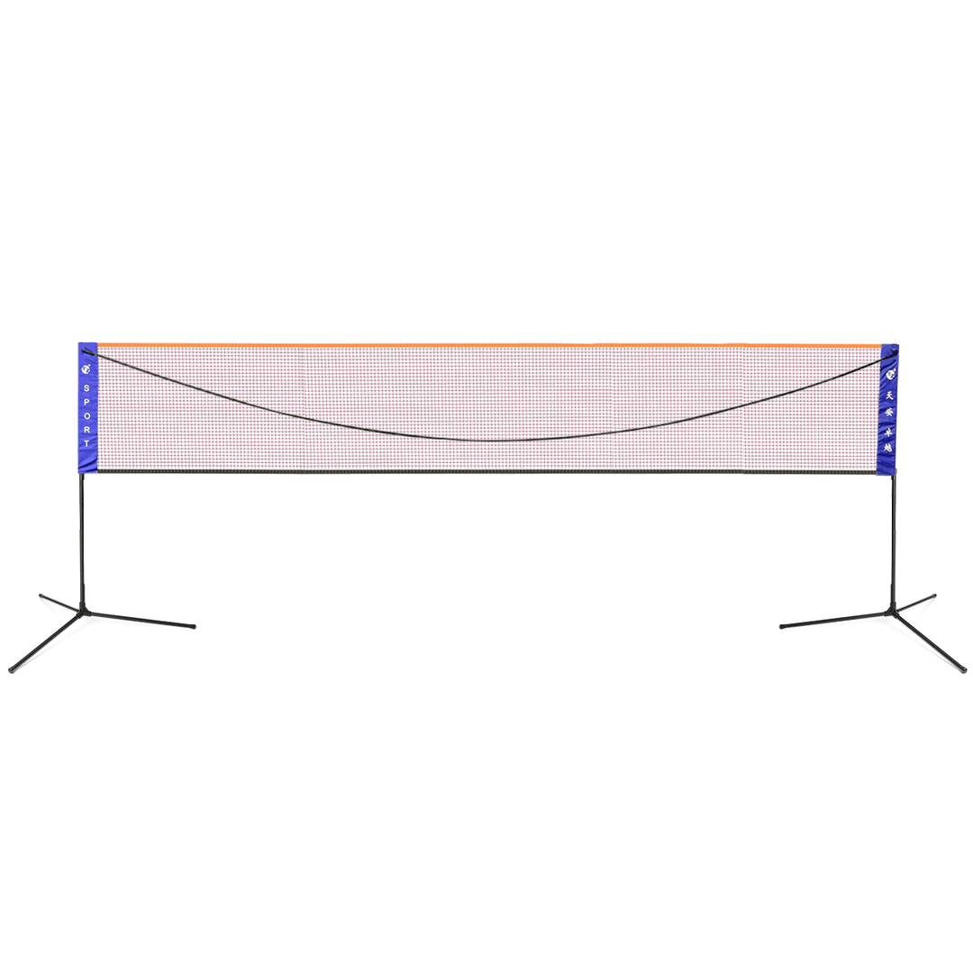 20 Feet Badminton Volleyball Tennis Net Set Portable Team Sport Net with Stand Frame Poles Storage Bag Easy Setup for Indoor or Outdoor Court Beach Driveway - MRSLM