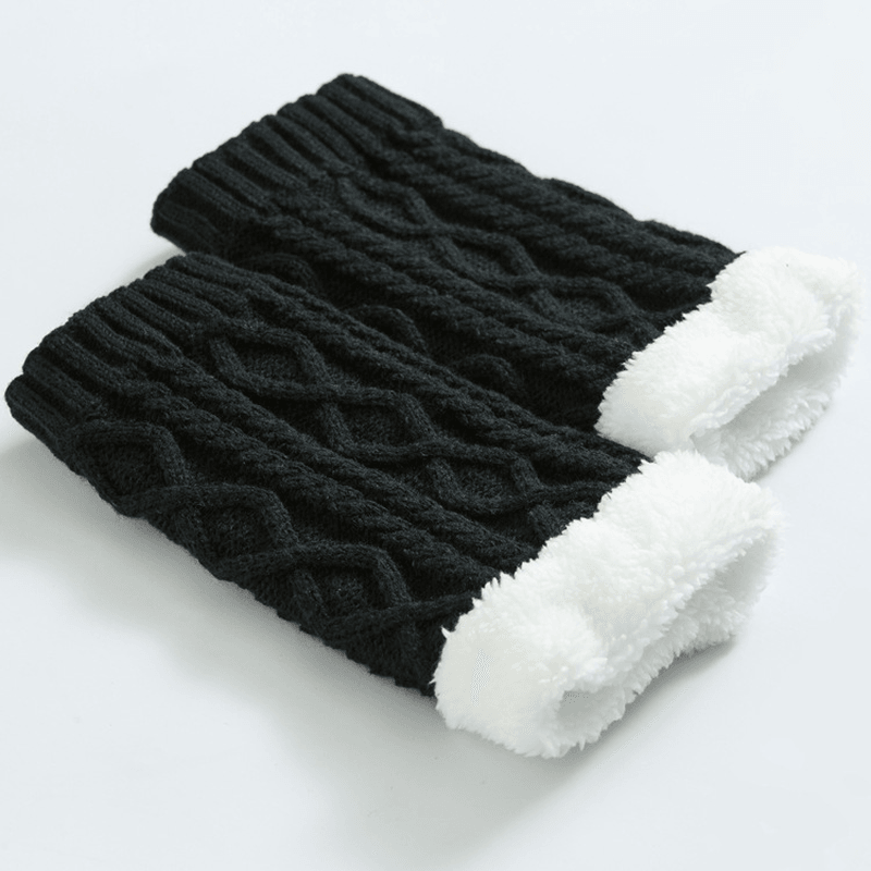 Unisex Winter plus Velvet Knee Ankle Calf Warmer Pads Socks - MRSLM
