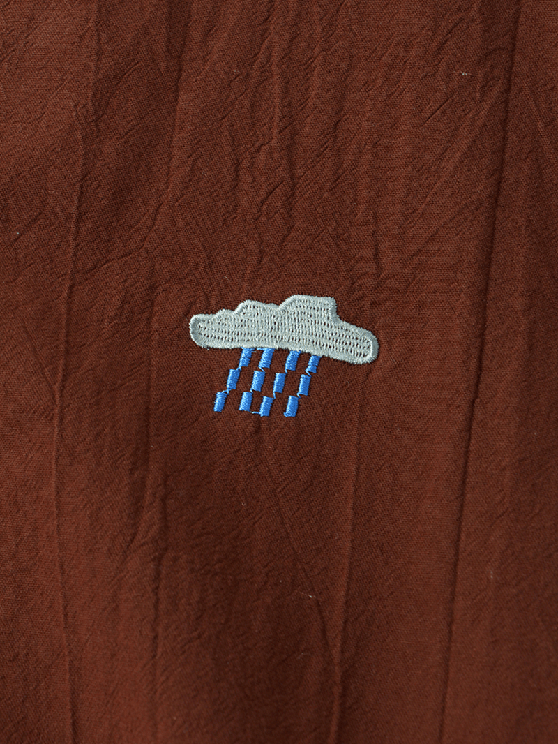 Mens Fashion Little Cloud Cartoon Embroidery Breathable O-Neck Casual T-Shirts - MRSLM
