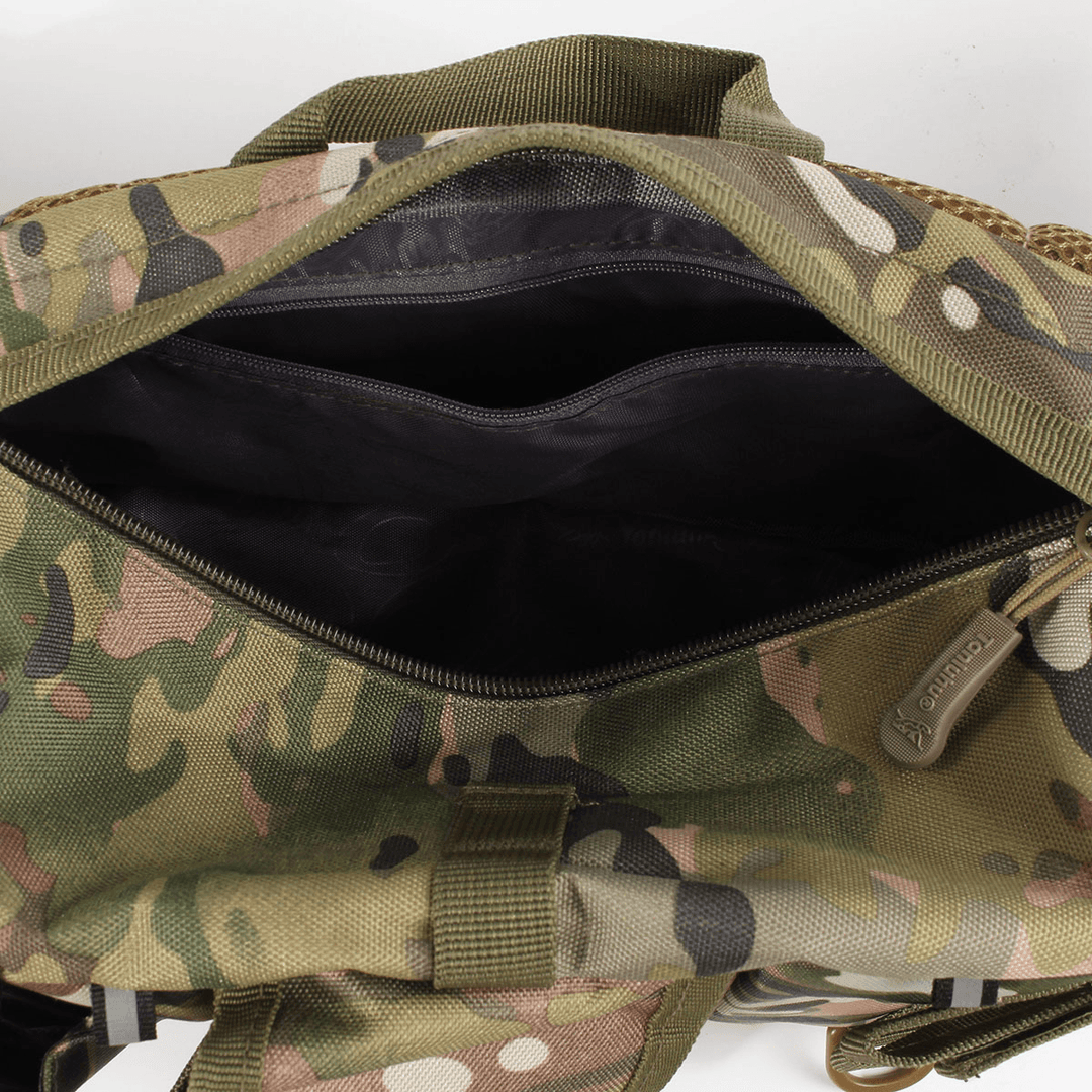1000D Nylon Cycling Waist Bag Portable Storage Bag Shoulder Bag Double Kettle Side Bag for Camping Biking Climbing Fishing - MRSLM
