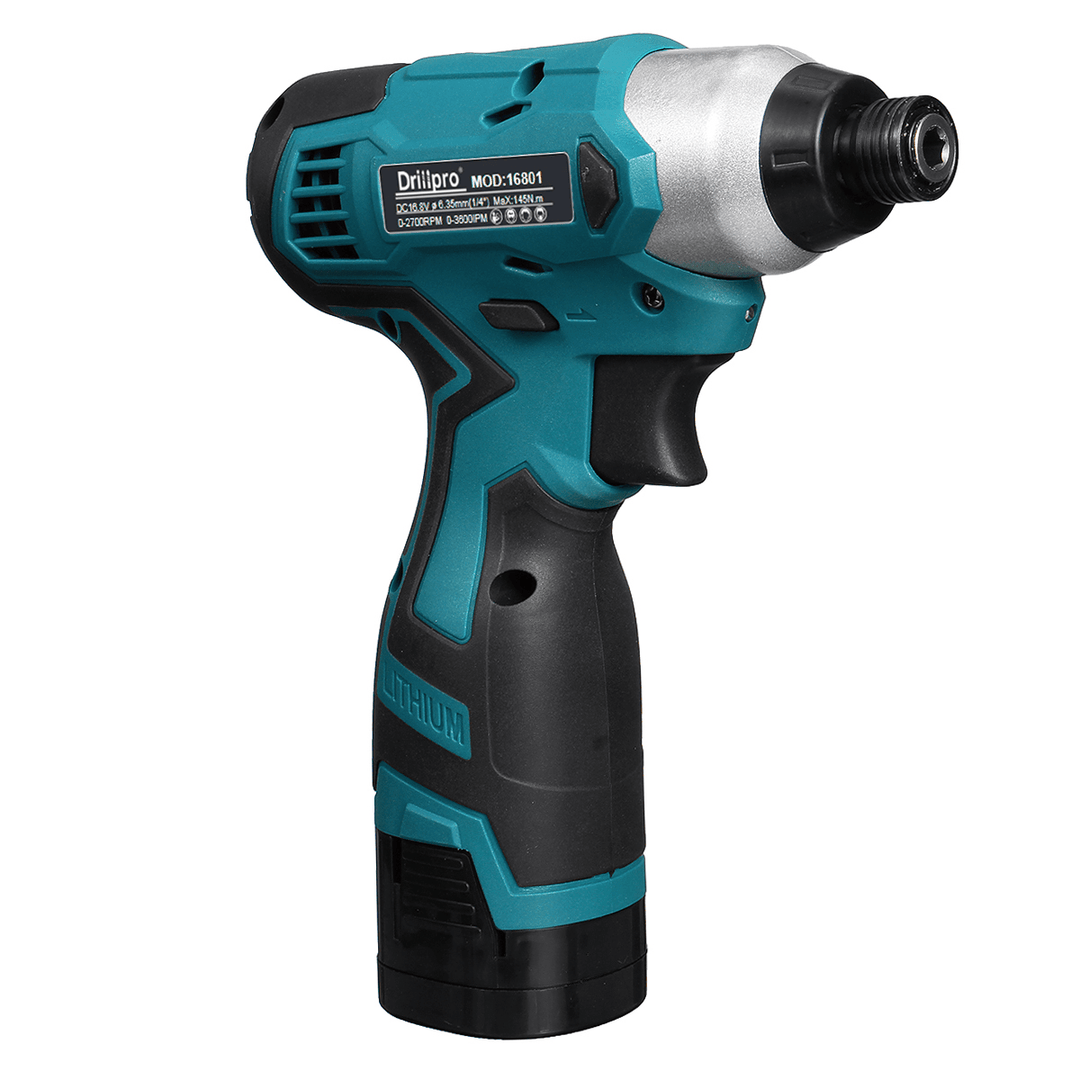 Drillpro 16.8V Electric Impact Screwdriver 1/4" Driver W/ 1 or 2 Battery for Makita - MRSLM