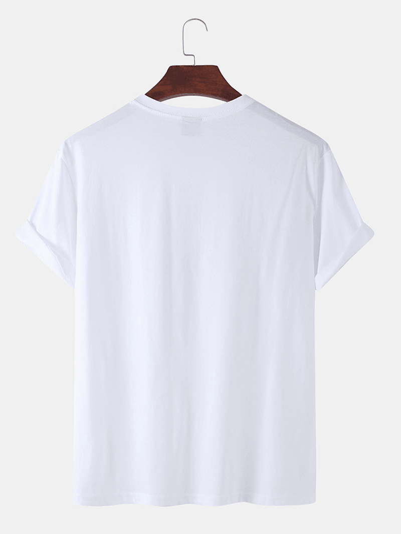 100% Cotton Designer Astronaut Print Loose Short Sleeve T-Shirts - MRSLM