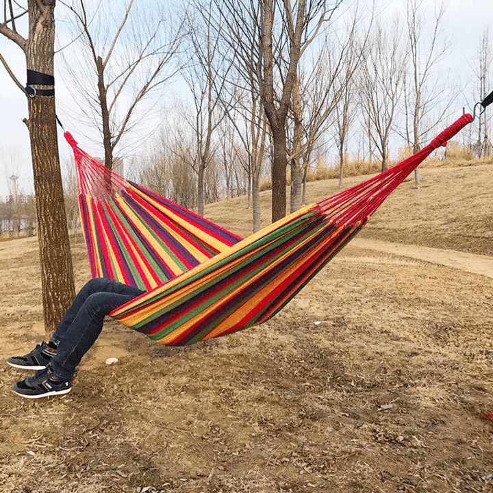 Canvas Swing Hammock Leisure Hanging Bed Outdoor Garden Travel - MRSLM