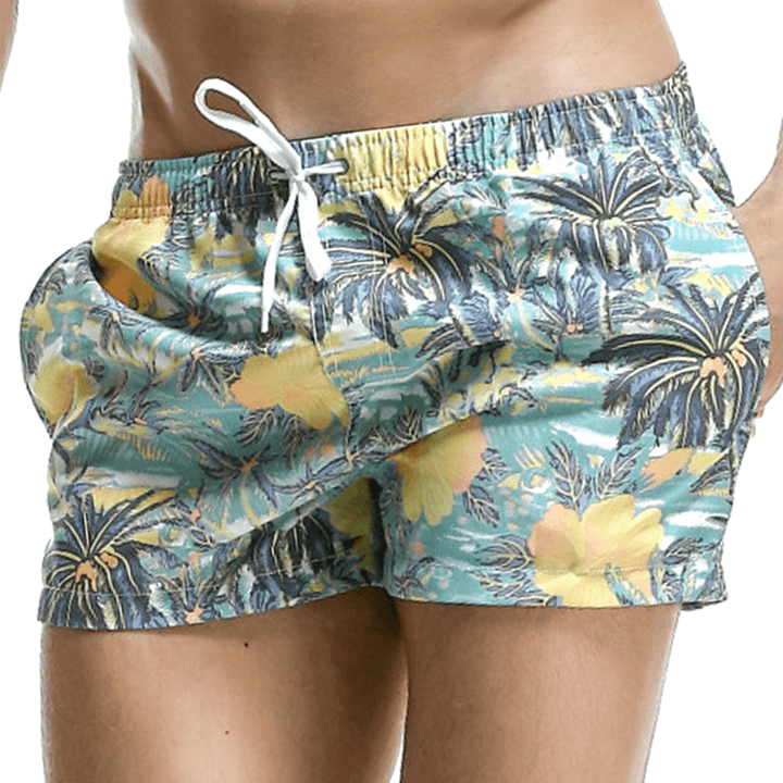 Fashion Hawaiian Printing Quick Dry Breathable Sports Board Shorts for Men - MRSLM