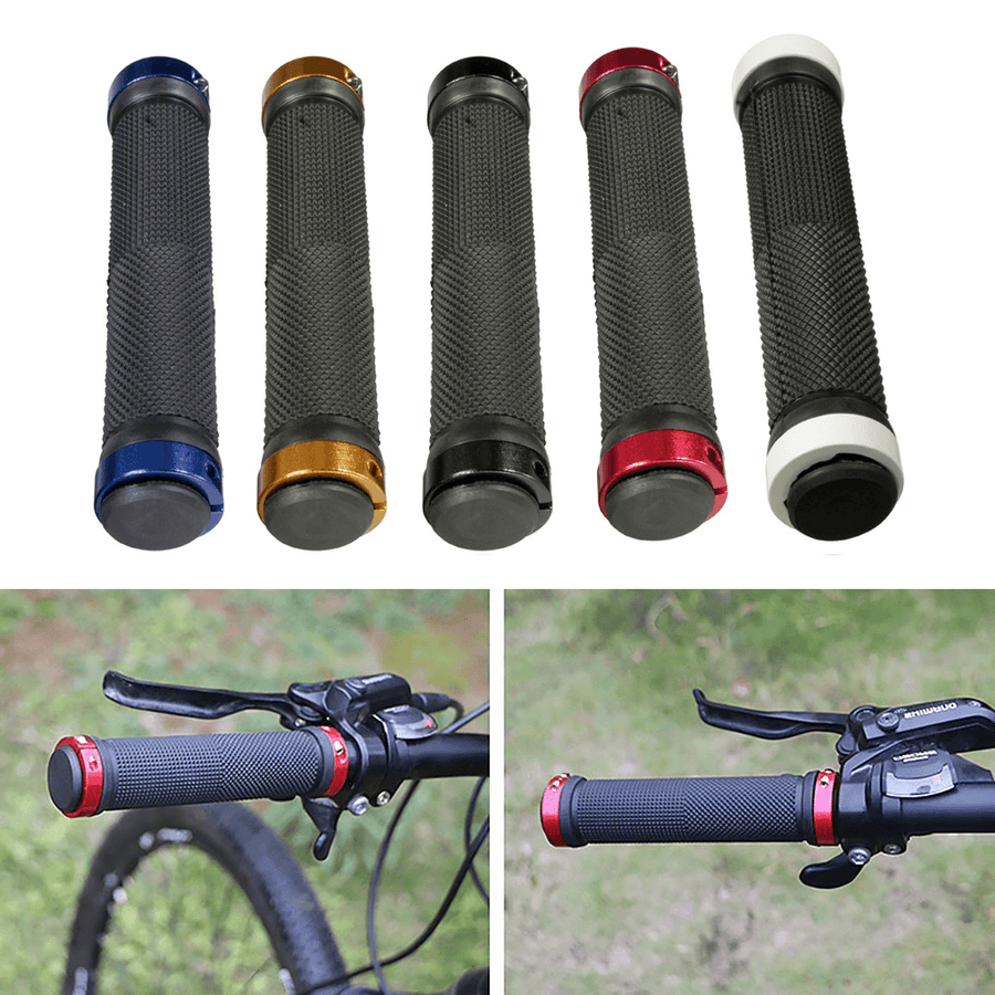 1 Pair Bike Handlebar Grips Anti-Slip MTB Bicycle Handlebar Cover Double Lock Bike Accessories - MRSLM