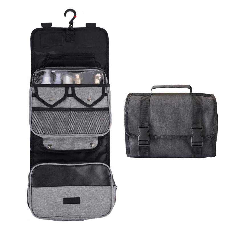 Large Size Waterproof Wash Bag Travel Portable Folding Hanging Makeup Storage Bag 300D Cation - MRSLM
