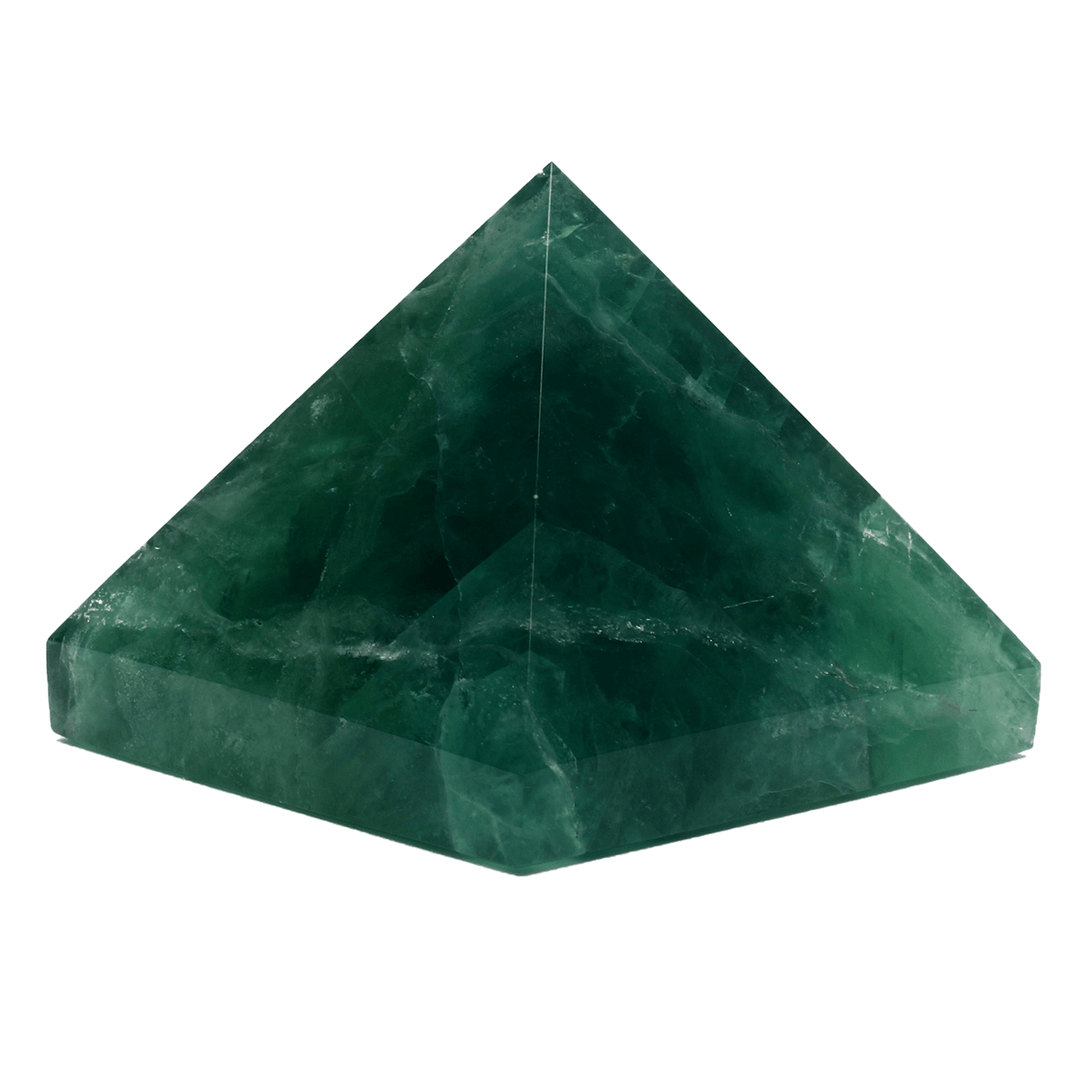 Natural Fluorite Pyramid Crystals Healing Display Quartz Specimens Stones Decorations - MRSLM