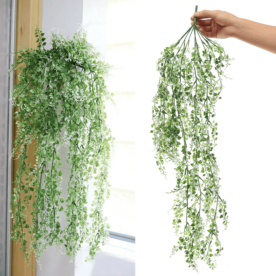 84Cm Artificial Leaves Vine Green Leaf Rattan Ivy Ornaments for Wedding Party Decorations - MRSLM