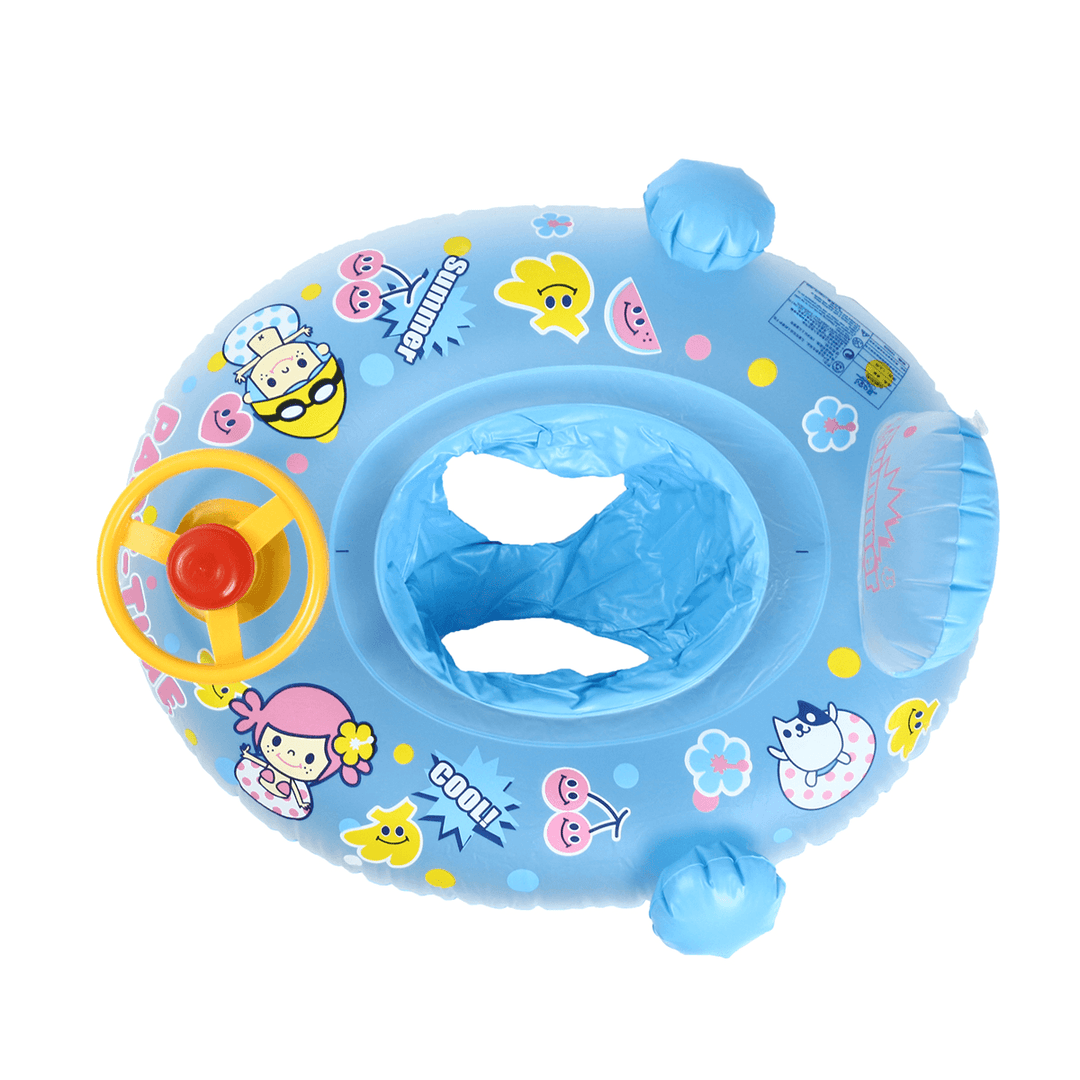 Inflatable Sunshade Baby Kids Water Float Seat Boat Swimming Ring Pool Fun - MRSLM