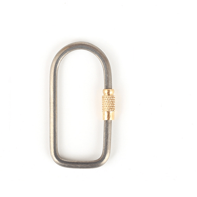 Titanium Key Chain Carabiner Screw Lock Bottle Hook Buckle Hanging Padlock Key Chain Camping Hiking - MRSLM