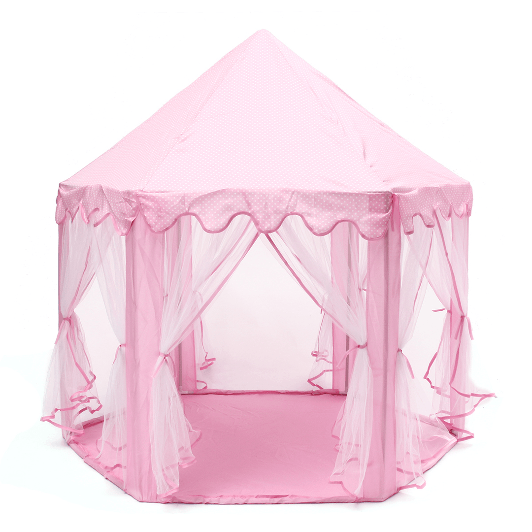 140X135Cm Kids Play Tent Playhouse Princess Castle Baby Children House Outdoor Toys for Girl - MRSLM