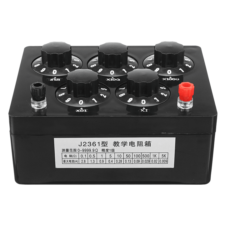 Variable Decade Resistor Resistance Box 0-9999.9 Ohm Electrical Learning Tool for Physical Teachings - MRSLM