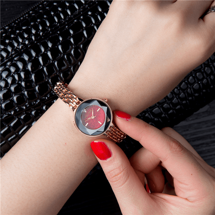 Full Diamond Starry Sky Rose Gold Tassel Strap Fashion Women Quartz Watch - MRSLM
