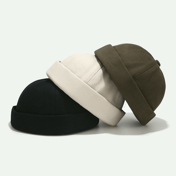 Cotton Retro Solid Color Light Board Landlord Hat Men - MRSLM