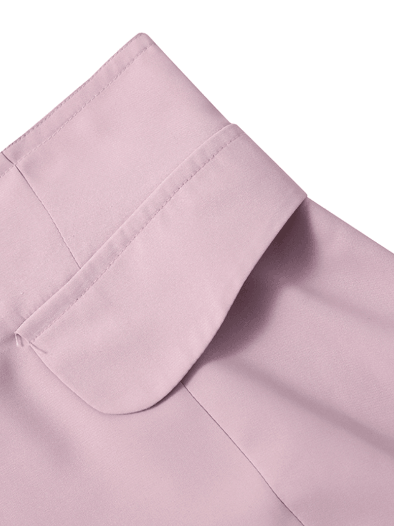 Women Solid Color Zipper Back Casual High Waist Skirts - MRSLM