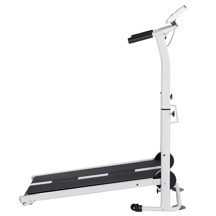 Folding Treadmill Walking Jogging Machine with LCD Display Sport Fitness Exercise Max Load 220Lb - MRSLM