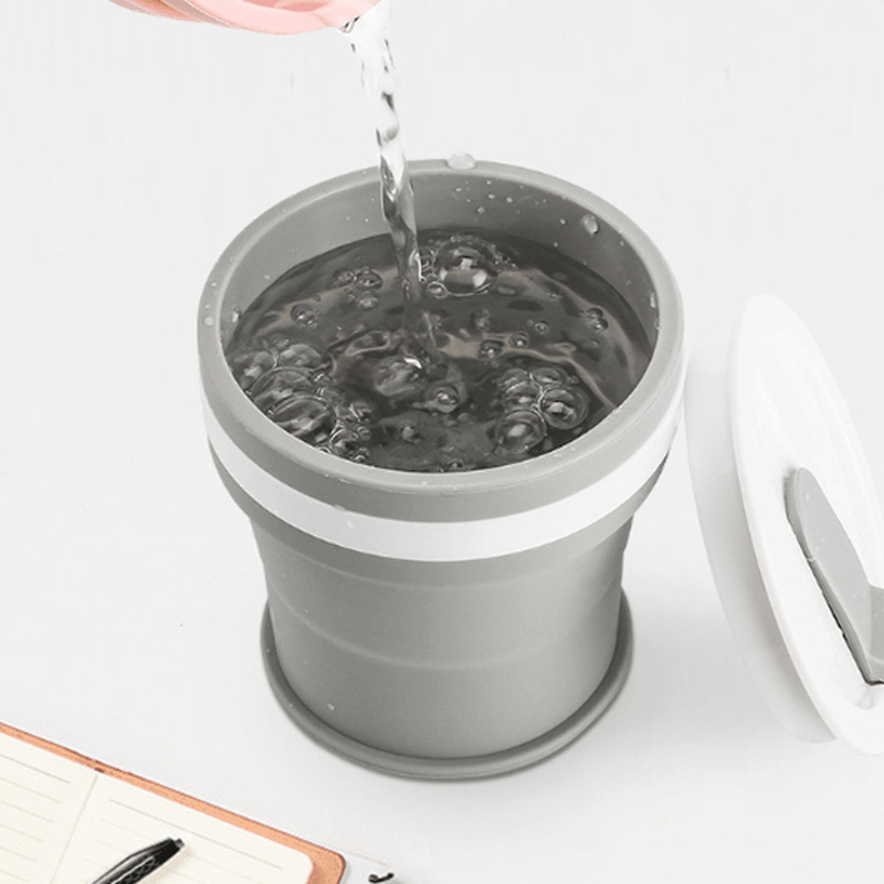 Ipree® 350Ml Folding Silicone Water Bottle Portable Telescopic Drinking Tea Cup Coffee Mug Outdoor Travel - MRSLM