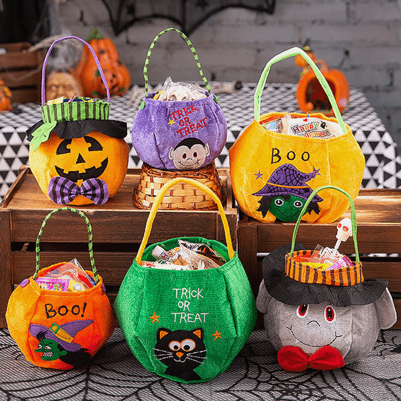 Children Halloween Style Pattern Casual Go Out Candy Sugar Carry Bag Handbag - MRSLM