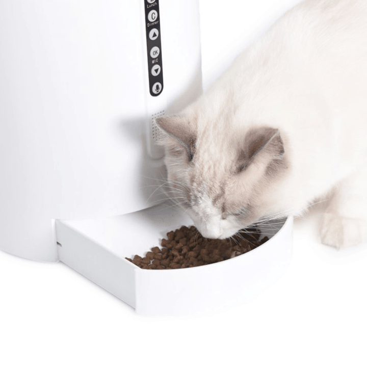 Petmii Pet Feeding Smart Feeder Dog Cat Food Dispenser 4.6L Large Capacity Voice Control Training Feeding Plan Useful Bowl - MRSLM