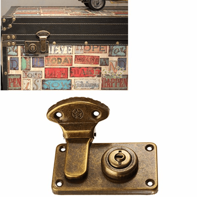 Archaize Wooden Lock Suitcase Box Lock around the Trunk Lock to Lock - MRSLM