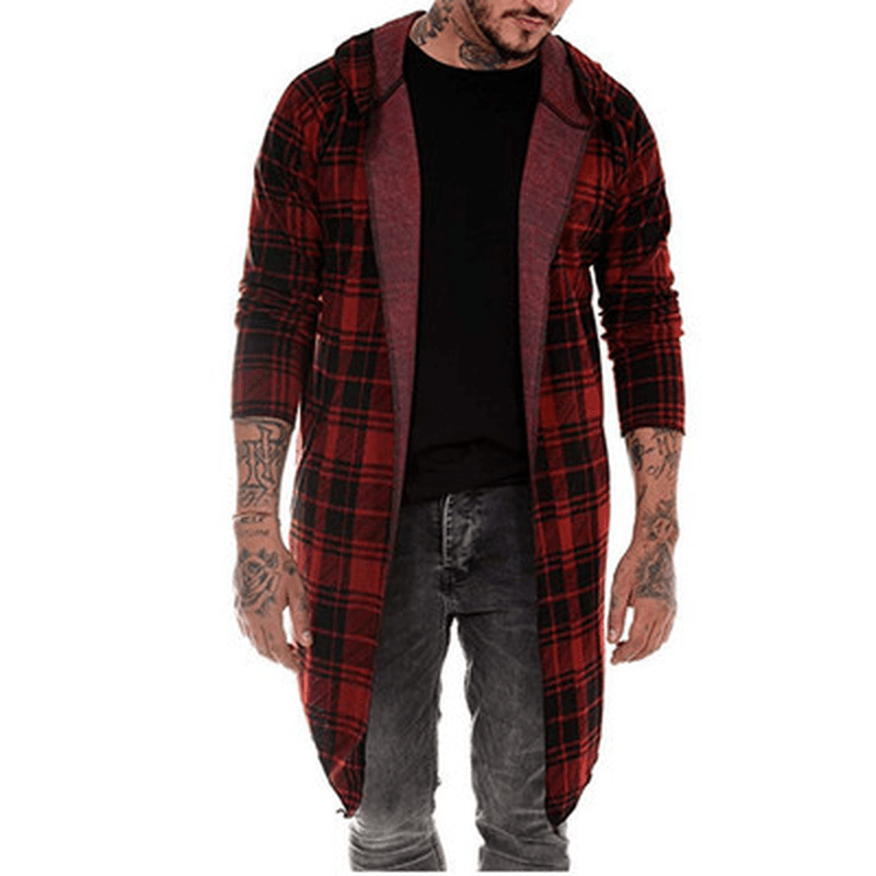 Men'S Casual Plaid Color Matching Men'S Casual Sweater - MRSLM
