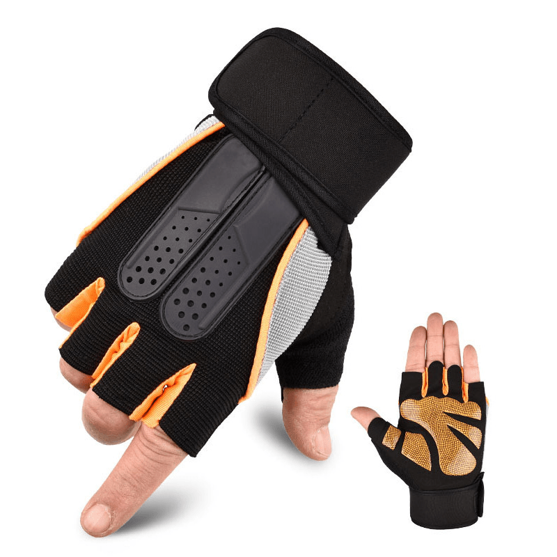 Outdoor Riding Long Wrist Half-Finger Gloves - MRSLM