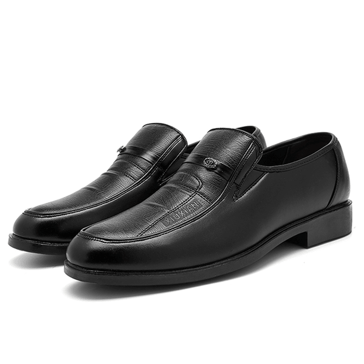 Men Casual Soft Leather Business Shoes Formal Shoes - MRSLM