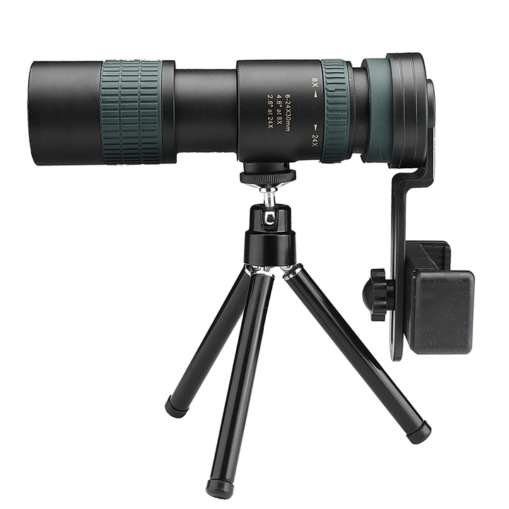 8-24X30 Adjustable Zoom Monocular Optic BAK4 Lens Dual Focus Telescope Outdoor Camping - MRSLM