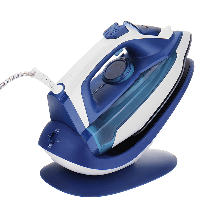 Electric Steam Iron with Charging Base 5 Level Temperature Control Overheat Protection Steam Clothes - MRSLM