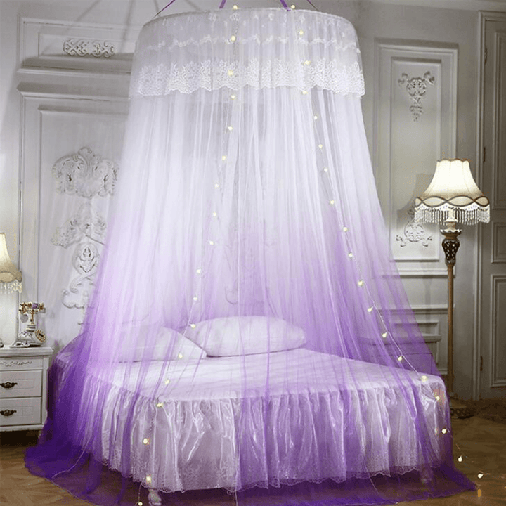 Ceiling-Mounted Mosquito Net Free Installation Home Dome Foldable Bed Canopy - MRSLM