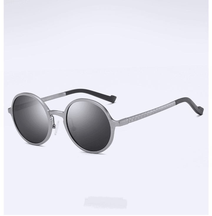 The New Aluminum-Magnesium Full-Frame round Frame Retro Polarized Sunglasses - MRSLM