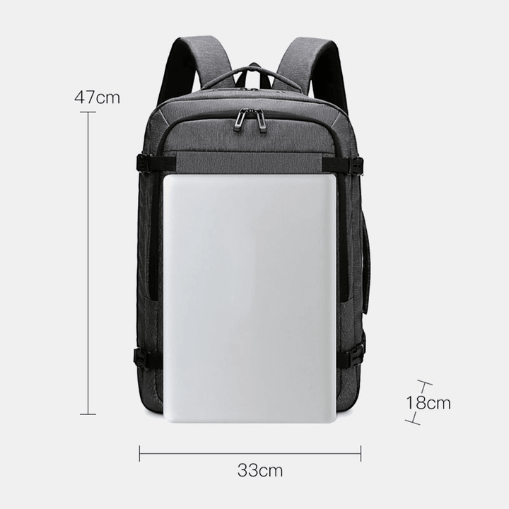 Men 15.6 Inch USB Charging Waterproof Business Laptop Bag Backpack - MRSLM