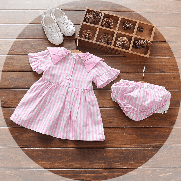 0-3 Year Old Girl'S Dress, Girl'S New Summer Short Sleeved Princess Skirt, Baby'S Clothes for 396 - MRSLM