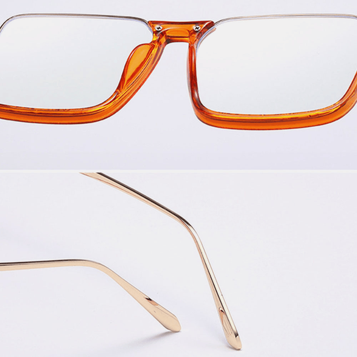 Unisex Square Frame Half Frame Anti-Blue Light Anti-Uv Sunglasses - MRSLM