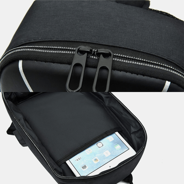 Men Nylon Casual Outdoor Sport Solid Color Chest Bag Crossbody Bag - MRSLM