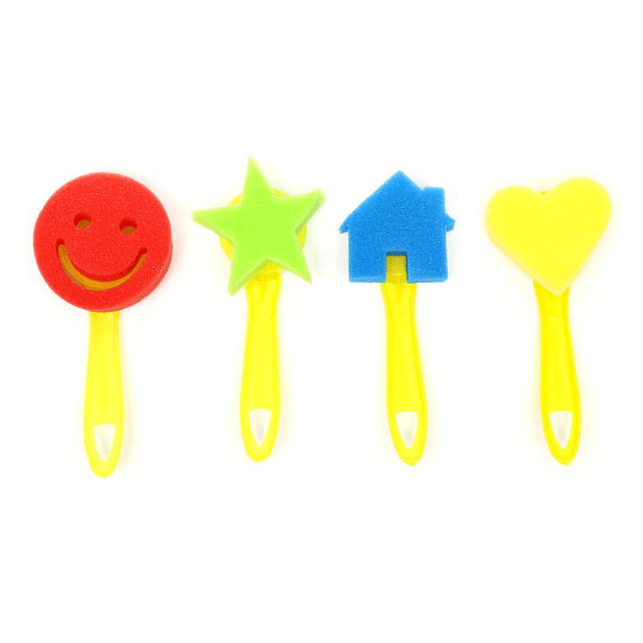 47Pcs DIY Child Painting Tool Kit Roller Mold Sponge Educational Drawing Toys Gift - MRSLM