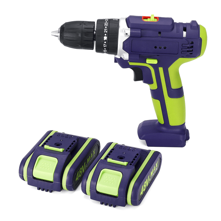 100-240V 50Nm 3 in 1 Electric Hammer Drill Cordless Drill Double Speed Power Drills - MRSLM