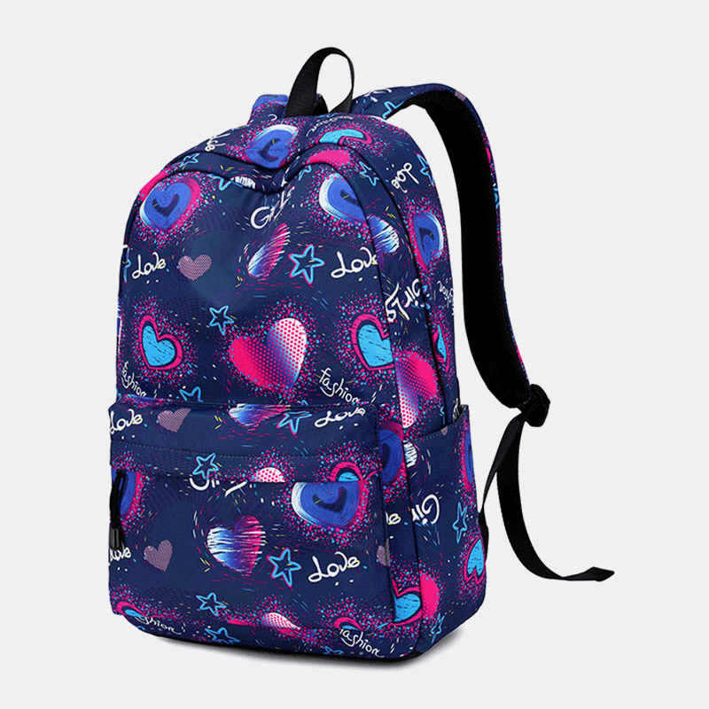 Love Pattern School Bag 15.6'' Laptop Backpack Rucksack Daypack - MRSLM