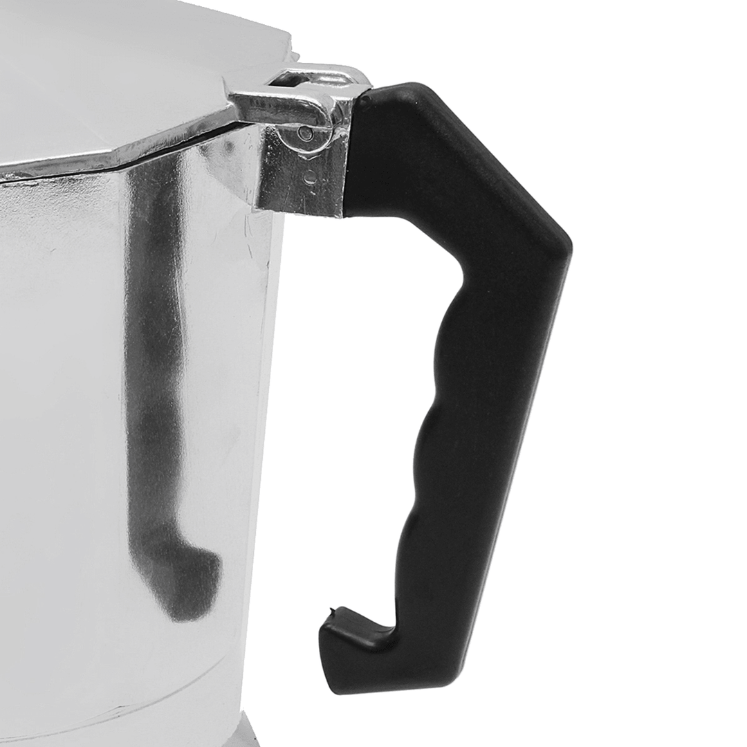 12Cups 600ML Silver Aluminum Moka Pot Octagonal Espresso Coffee Cup Grinder Stove Percolator - MRSLM