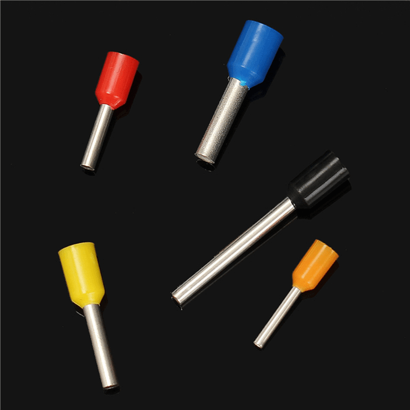Excellway® CT05 1020Pcs Wire Copper Crimp Connector Insulated Cord Pin End Terminals - MRSLM