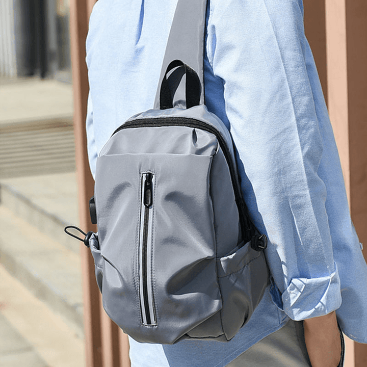 Men Fashion Casual Chest Bag Shoulder Bag Travel Bag Business Bag - MRSLM