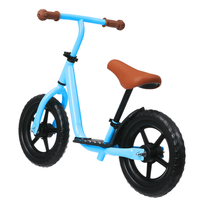 12'' Aluminum Balance Bike Adjustable Seat Handlebar Walking Learning Scooter with Footrest Children Gift - MRSLM