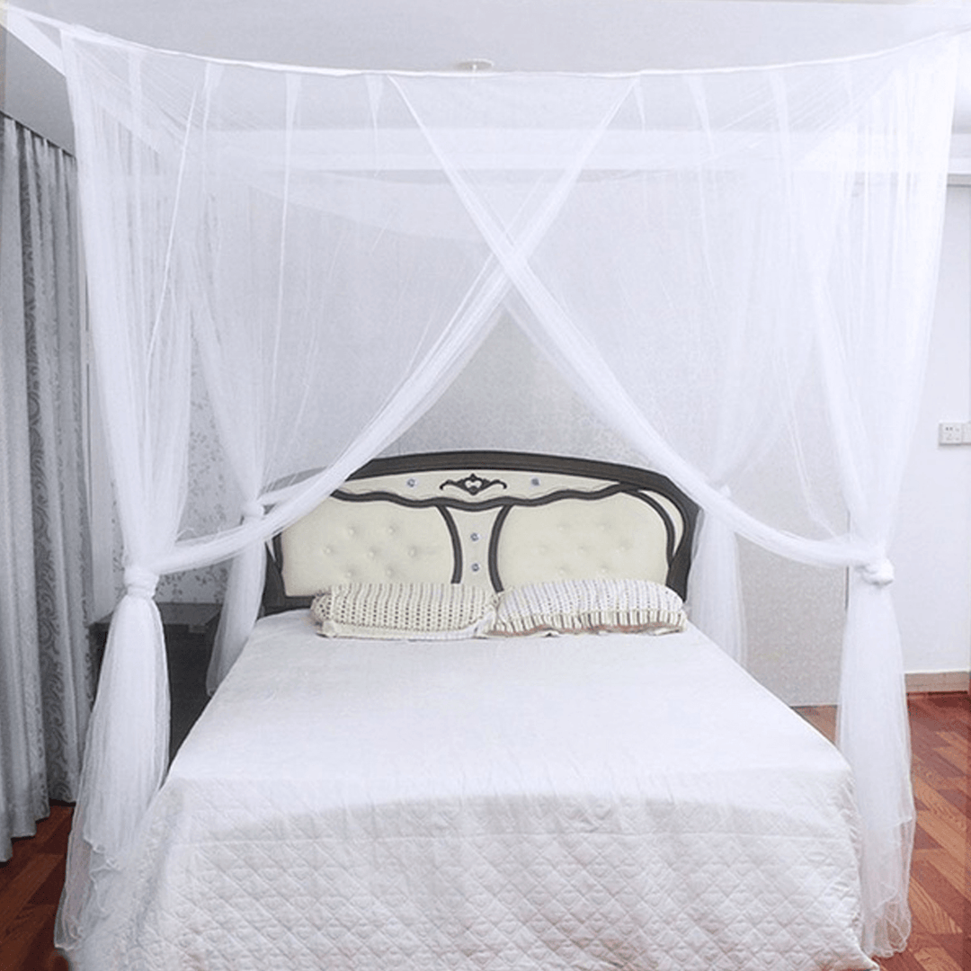 Multi-Color Four Corner Mosquito Net Polyester Mesh Fabric Easy to Assemble Court Mosquito Net - MRSLM