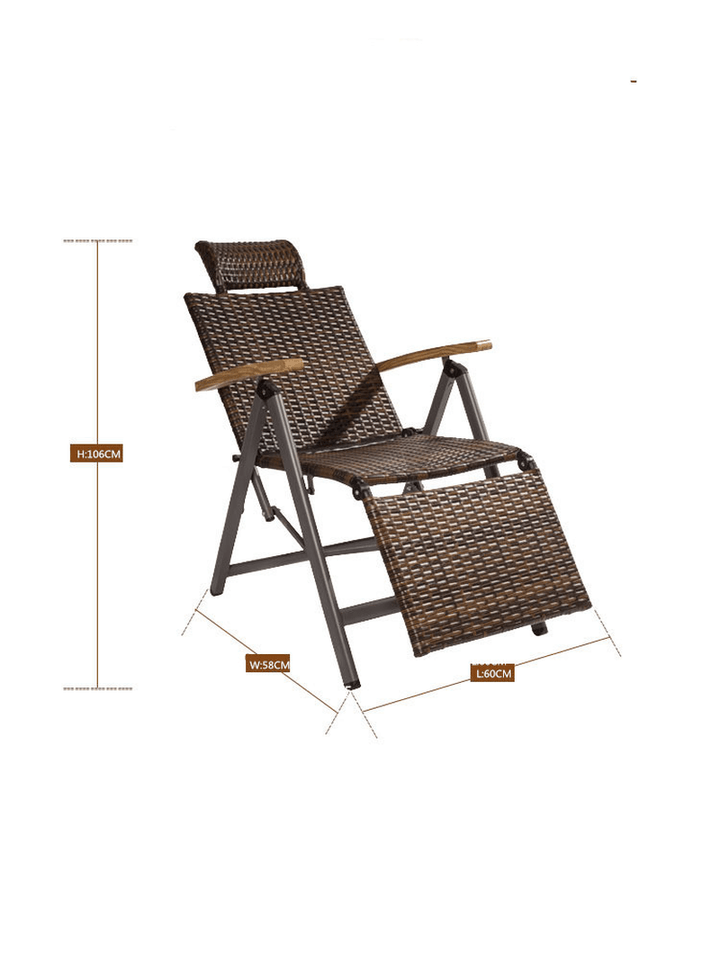 DHP Outdoor Folding Lounge Chair Sun Loungers - MRSLM