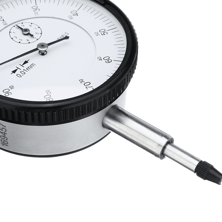 0-10Mm Precision Dial Indicator with Drill Bit Dial Gauge 0.01MM Resolution 58Mm Table Diameter - MRSLM