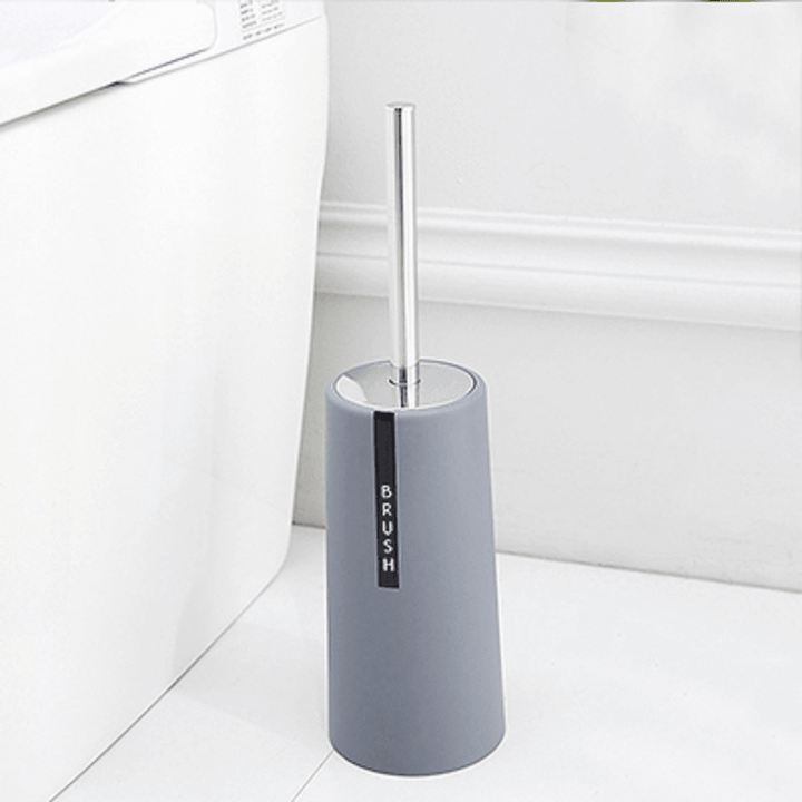 Toilet Brush Set with Base Toilet Soft Fur Cleaning Long Handle Bathroom - MRSLM