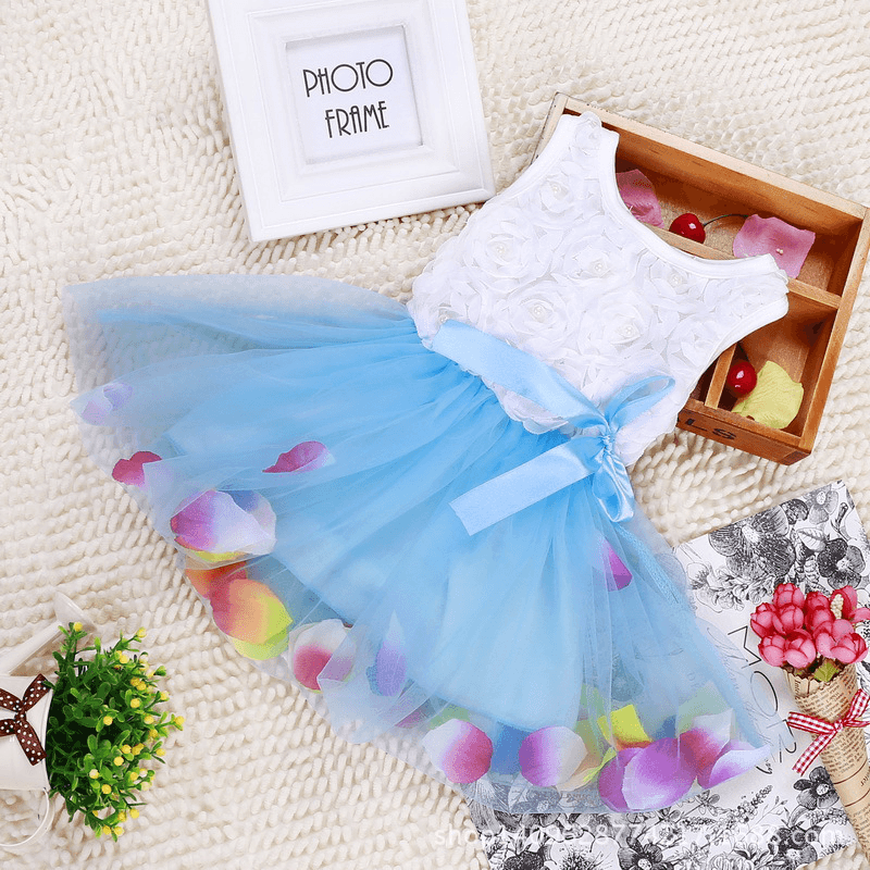Children'S Wear, Children'S Color, Hem, Small Petal Dress, Princess Girl Skirt - MRSLM