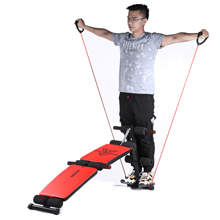 Adjustable Sit up Bench Abdominal Exercise Backrest Fitness Home Gym Workout Max Load 300Kg - MRSLM